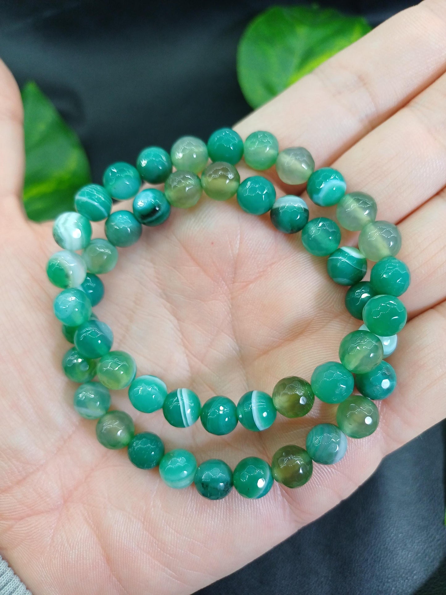 Madagaskar Yeşil Akik Bileklik